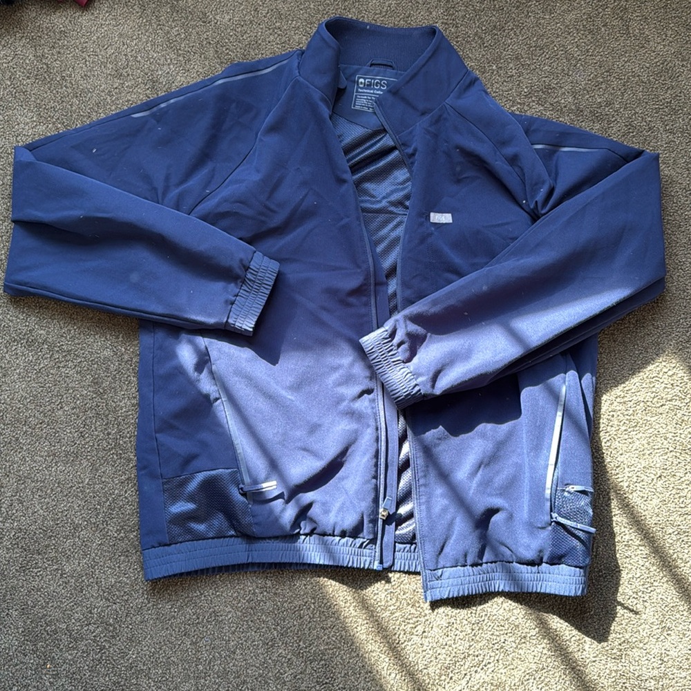 Figs Men's Performance Jacket - Navy Blue